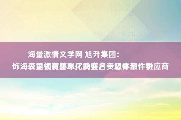 海量激情文学网 旭升集团：
公司领有环球化的客户资源体系，粉饰海表里优质整车厂及盛名一级零部件供应商