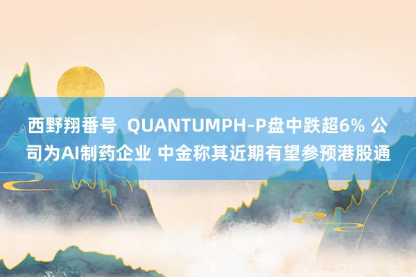 西野翔番号  QUANTUMPH-P盘中跌超6% 公司为AI制药企业 中金称其近期有望参预港股通