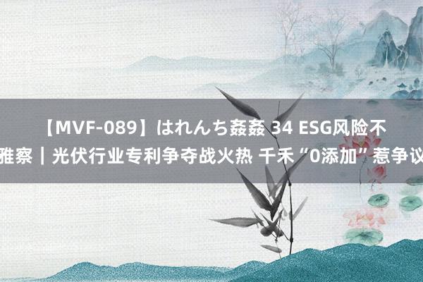 【MVF-089】はれんち姦姦 34 ESG风险不雅察｜光伏行业专利争夺战火热 千禾“0添加”惹争议