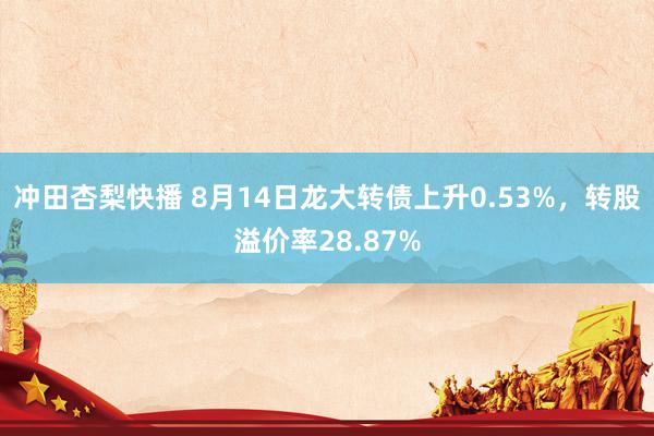 冲田杏梨快播 8月14日龙大转债上升0.53%，转股溢价率28.87%