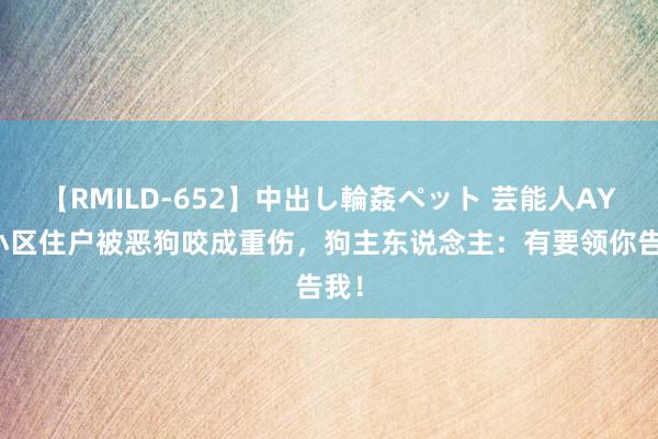 【RMILD-652】中出し輪姦ペット 芸能人AYA 小区住户被恶狗咬成重伤，狗主东说念主：有要领你告我！