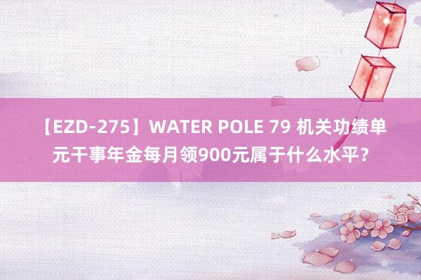 【EZD-275】WATER POLE 79 机关功绩单元干事年金每月领900元属于什么水平？